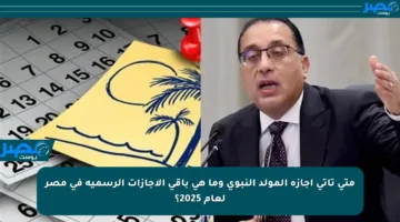 متى تأتي إجازة المولد النبوي وما هي باقي الإجازات الرسمية في مصر لعام 2025؟